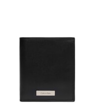 CALVIN KLEIN CK PLAQUE Portefeuille vertical en cuir - Portefeuilles Homme