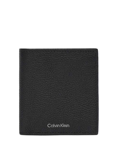 CALVIN KLEIN FOIL EMBOSS  Portefeuille vertical en cuir sur noir - Portefeuilles Homme