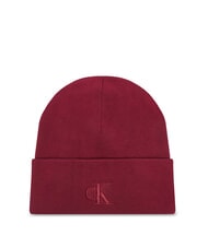 CALVIN KLEIN MONOGRAM EMBROIDERY  Chapeau rouge betterave - Bonnets - 1