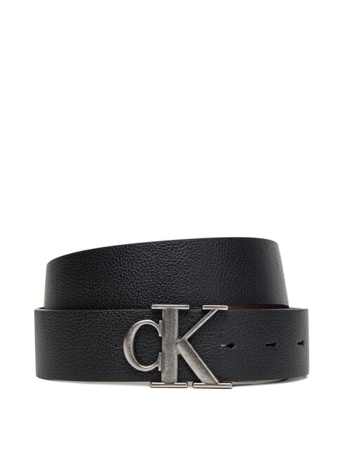 CALVIN KLEIN CK HARDWARE Ceinture double face chocolat noir/décadent - Ceintures