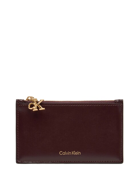 CALVIN KLEIN HARDWARE MONOGRAM Porte-cartes / porte-monnaie en cuir truquer - Portefeuilles Femme