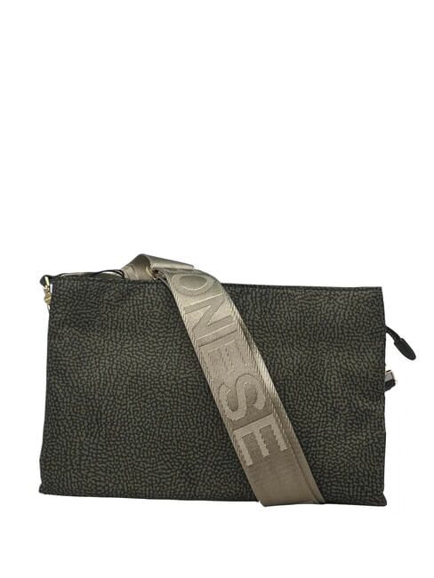 BORBONESE L'ECOLE NYLON Sac bandoulière à trois compartiments laurier - Sacs pour Femme