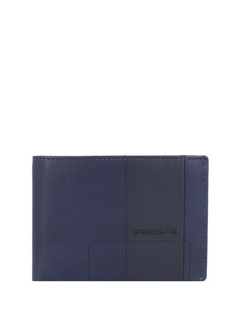 PIQUADRO FINN Portefeuille moyen en cuir bleu - Portefeuilles Homme