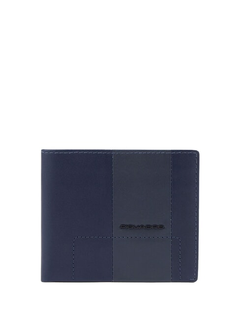 PIQUADRO FINN Porte-feuille en cuire bleu - Portefeuilles Homme