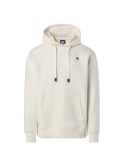 NORTH SAILS ROUND LOGO Sweat à capuche en coton Guimauve - Pulls molletonnés
