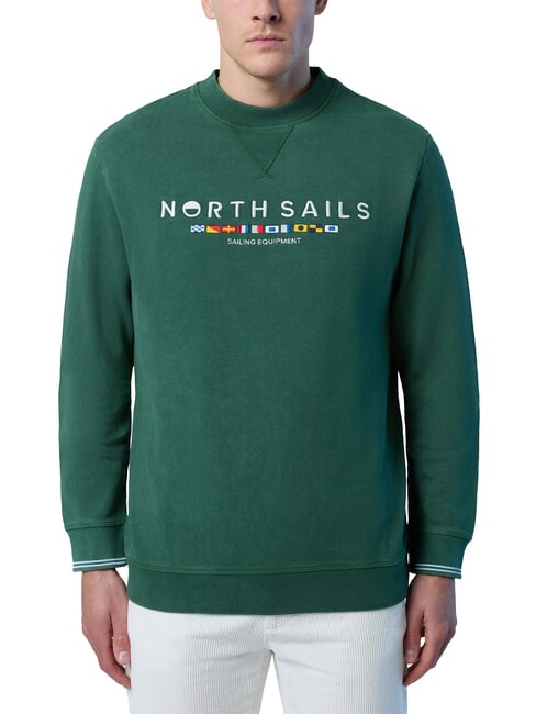 NORTH SAILS EMBROIDERY  vert - Pulls molletonnés
