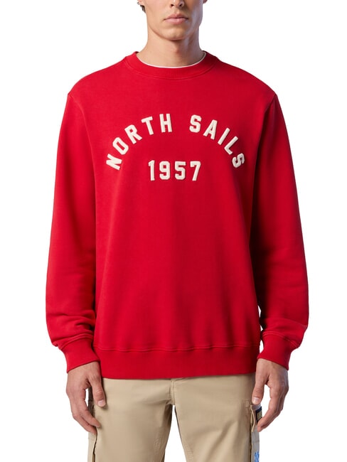 NORTH SAILS GRAPHIC Sweat-shirt en coton rouge - Pulls molletonnés