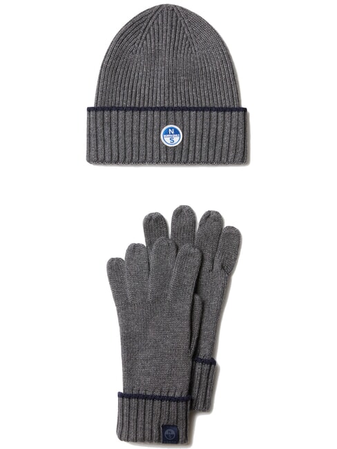 NORTH SAILS N/S Coffret cadeau écharpe + bonnet mélange gris moyen - Bonnets