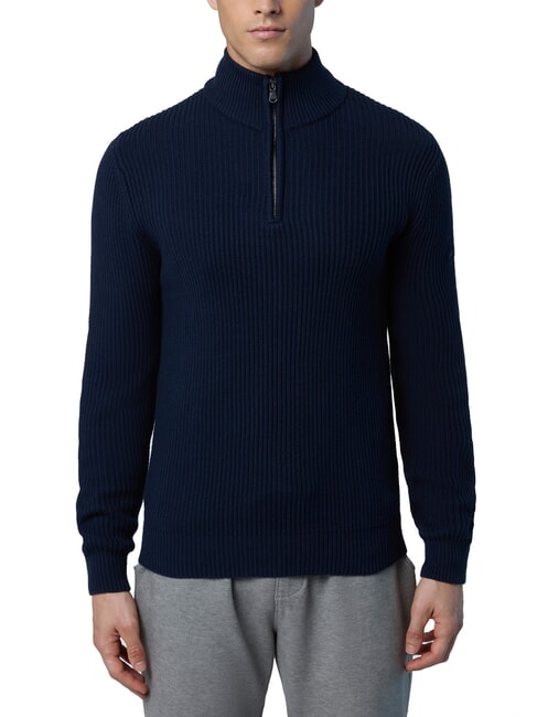 NORTH SAILS N|S Pull col roulé côtelé avec demi-zip bleu marine - Pulls pour hommes