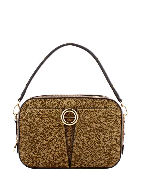 BORBONESE TULIP Mini sac à main avec bandoulière op naturel / noir - Sacs pour Femme