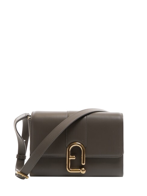 FURLA URBAN Petit sac à bandoulière en cuir gris urbain - Sacs pour Femme