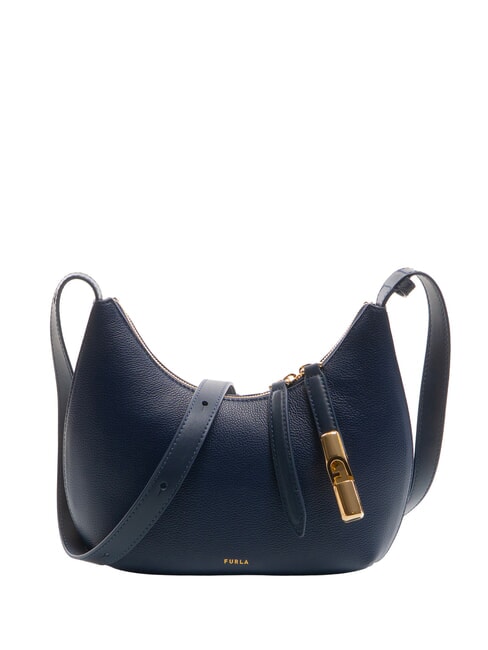 FURLA GOCCIA Sac bandoulière en cuir martelé bleu royal - Sacs pour Femme