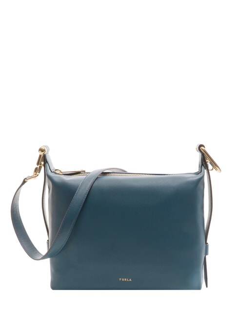 FURLA TONIE Sac à bandoulière en cuir gris bleu - Sacs pour Femme