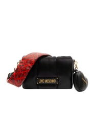LOVE MOSCHINO PUFFY LOGO Sac à bandoulière avec pochette en forme de cœur - Sacs pour Femme