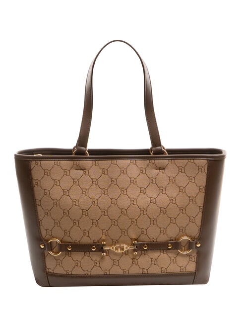 GAUDÌ NEW DIAZ Sac shopping avec logo jacquard bronzage - Sacs pour Femme