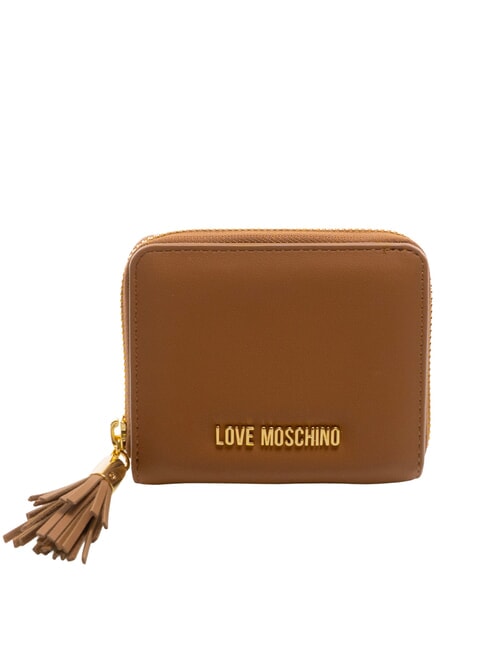 LOVE MOSCHINO ESSENTIAL Petit portefeuille zippé à pompon CUIR - Portefeuilles Femme