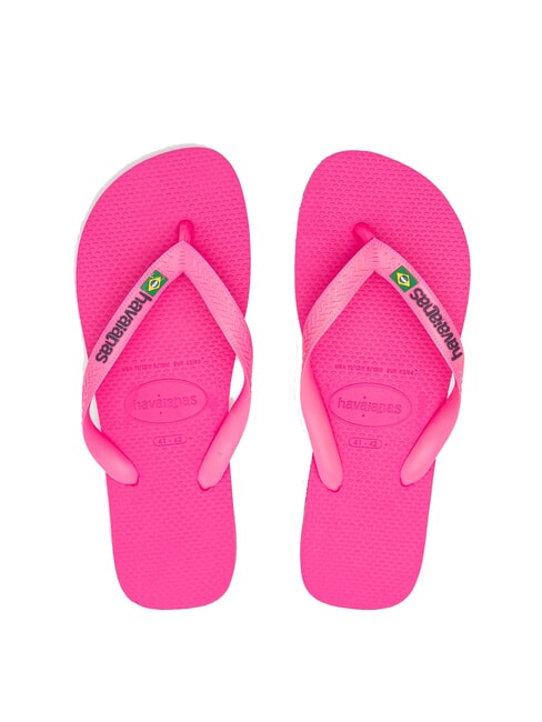HAVAIANAS  Tongs BRASIL LOGO flux rose/flux rose - Chaussures unisexe