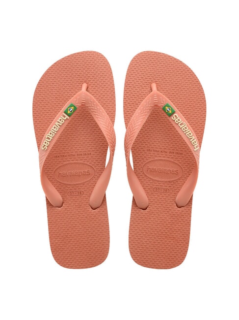 HAVAIANAS BRASIL LOGO Les tongs pour hommes argile rose - Chaussures unisexe