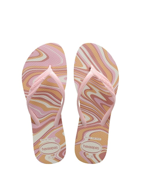 HAVAIANAS FANTASIA STYLE Tongs blanc/rose - Chaussures Femme