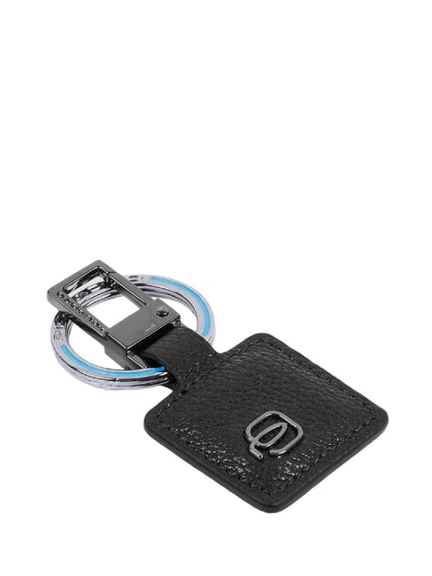 PIQUADRO BLACK SQUARE  Porte-clés avec breloque en cuir Noir - Porte-clés