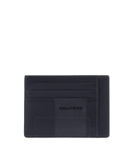 PIQUADRO FINN Porte-cartes plat en cuir Noir - Portefeuilles Homme - 1