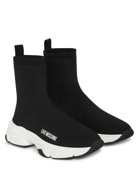 LOVE MOSCHINO STARDUST 60 Baskets en tissu Noir - Chaussures Femme