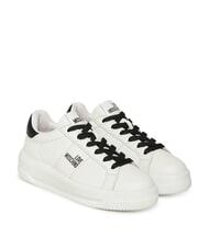 LOVE MOSCHINO ECLIPSE50 Baskets en cuir blanc noir - Chaussures Femme - 1