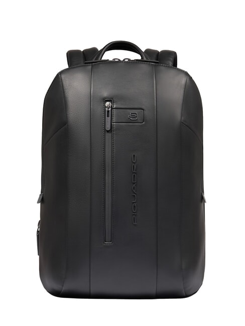 PIQUADRO URBAN Sac à dos en cuir pour ordinateur portable 15,6 pouces Noir - Sacs à dos pour ordinateur portable