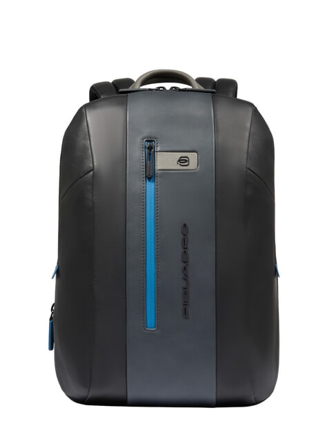 PIQUADRO URBAN Sac à dos en cuir pour ordinateur portable 15,6 pouces gris noir - Sacs à dos pour ordinateur portable