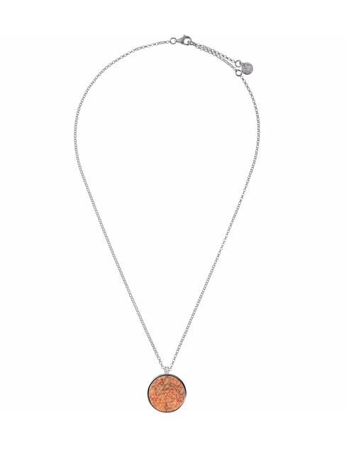 ALVIERO MARTINI PRIMA CLASSE LONG STREET Collier pendentif en cuir acier - Colliers