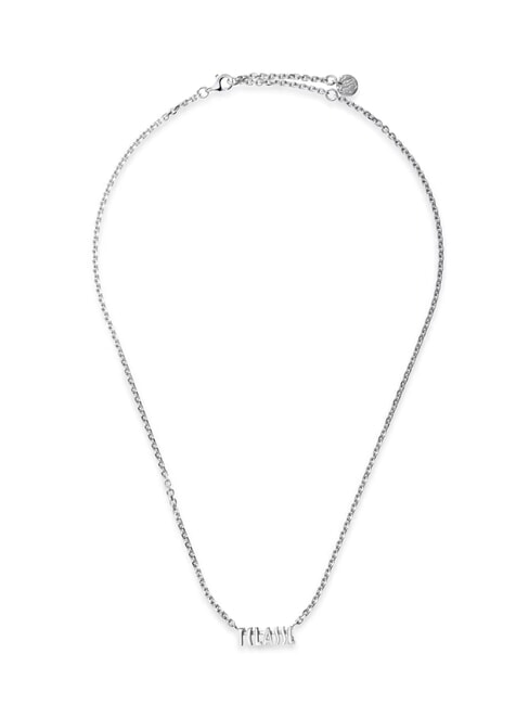 ALVIERO MARTINI PRIMA CLASSE MONTENAPO Collier en argent avec logo acier - Colliers