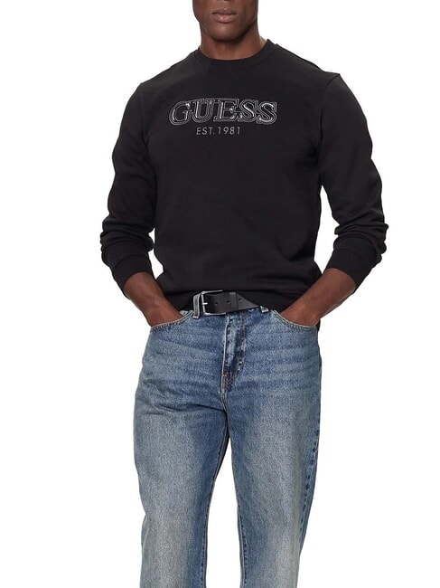 GUESS BASIC Sweat-shirt à col rond jetbla - Pulls molletonnés