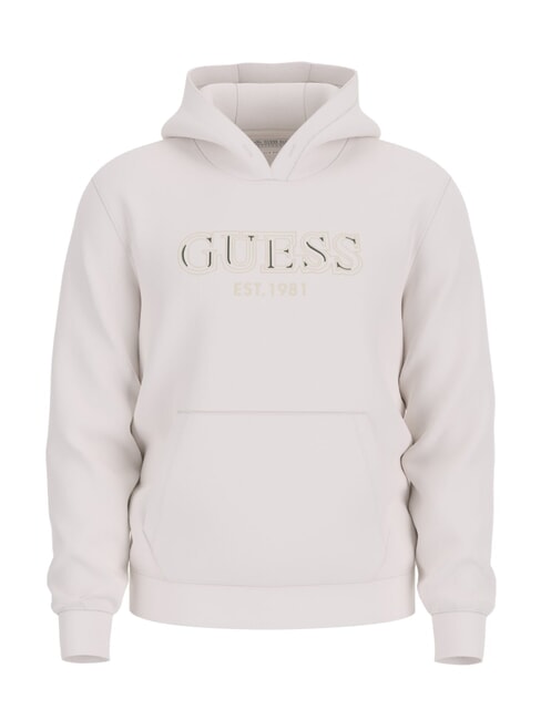 GUESS BASIC Sweatshirt à capuche sel blanc - Pulls molletonnés