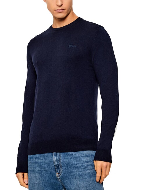 GUESS DANIEL Pull col rond smartblue - Pulls pour hommes