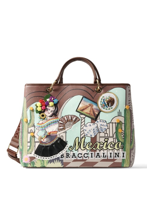 BRACCIALINI CARTOLINE MEXIQUE Sac à main avec bandoulière multi - Sacs pour Femme