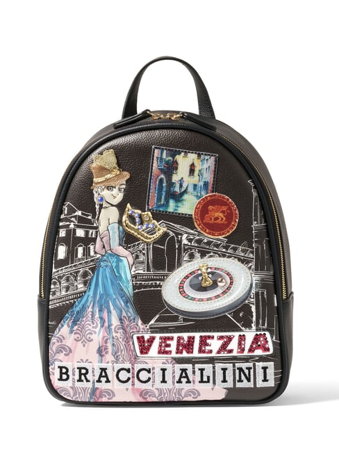 BRACCIALINI CARTOLINE Sac à dos rond VENICE multi - Sacs pour Femme