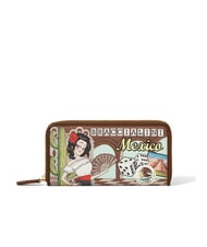 BRACCIALINI CARTOLINE Grand portefeuille zippé MEXICO - Portefeuilles Femme