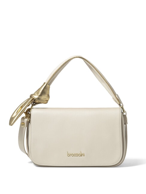 BRACCIALINI GRETA Sac à main en cuir avec bandoulière beige - Sacs pour Femme