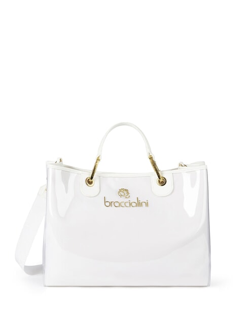 BRACCIALINI BETH JELLY Sac à main brillant avec pochette blanc - Sacs pour Femme
