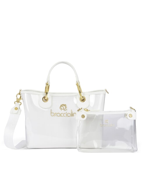 BRACCIALINI BETH JELLY Petit sac à main brillant avec pochette blanc - Sacs pour Femme