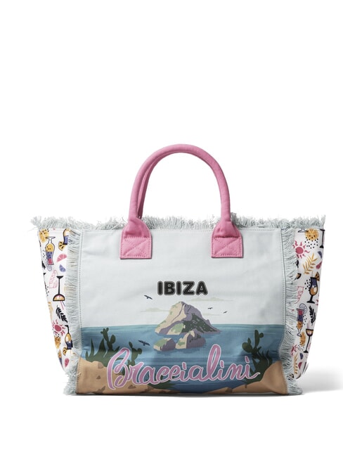 BRACCIALINI SUMMER Sac fourre-tout en toile avec imprimé Ibiza - Sacs pour Femme