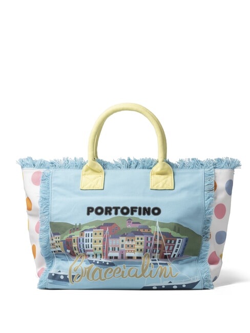 BRACCIALINI SUMMER Sac fourre-tout en toile avec imprimé Portofino - Sacs pour Femme