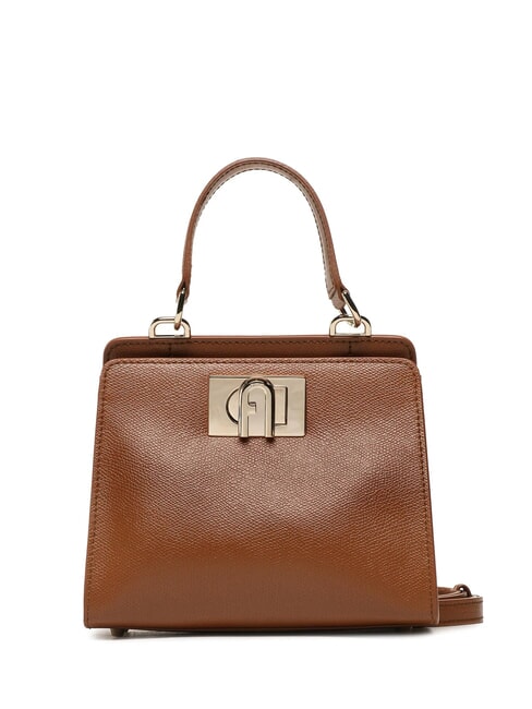 FURLA 1927 Mini sac en cuir imprimé Ares Cognac - Sacs pour Femme