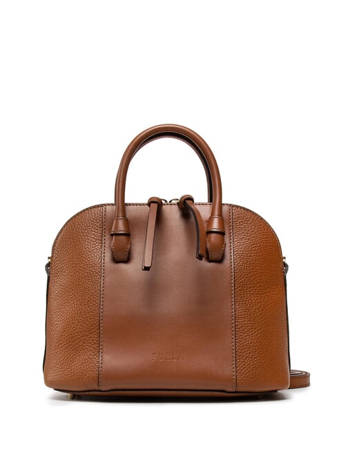 FURLA MIASTELLA Petit sac à main en cuir Cognac - Sacs pour Femme