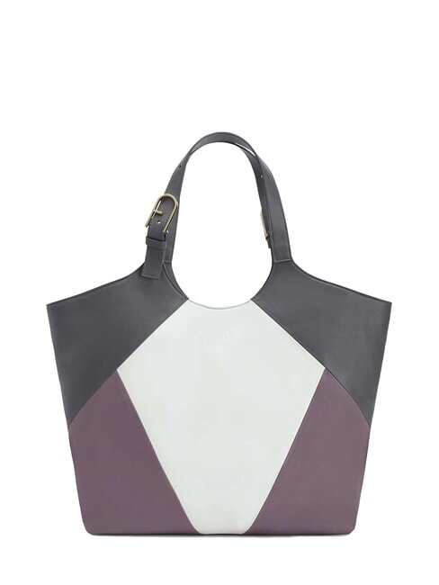 FURLA FLOW Sac bandoulière en cuir imprimé guimauve+aura+sol - Sacs pour Femme