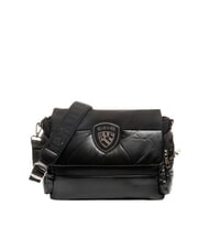 BLAUER PADDED NYLON Sac bandouli&egrave;re moelleux avec logo en strass NOIR - Sacs pour Femme - 1