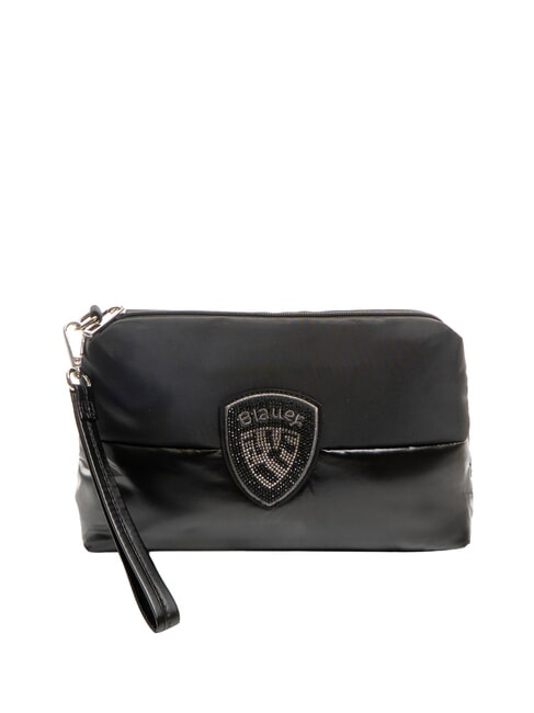 BLAUER PADDED NYLON Pochette souple avec logo en strass NOIR - Sacs pour Femme