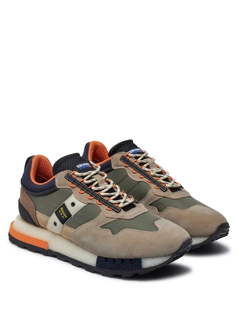 BLAUER HERON Baskets taupe/militaire - Chaussures Homme