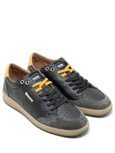 BLAUER MURRAY Baskets pour hommes noir/vert - Chaussures Homme