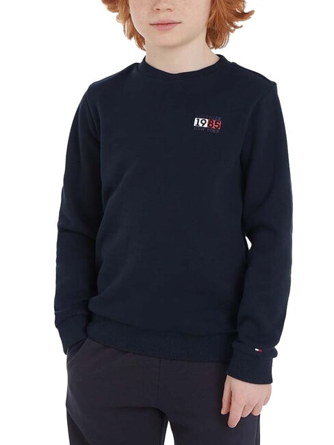 TOMMY HILFIGER TH KIDS Sweat-shirt à col rond avec écusson du logo ciel du désert - Bébé Sweat
